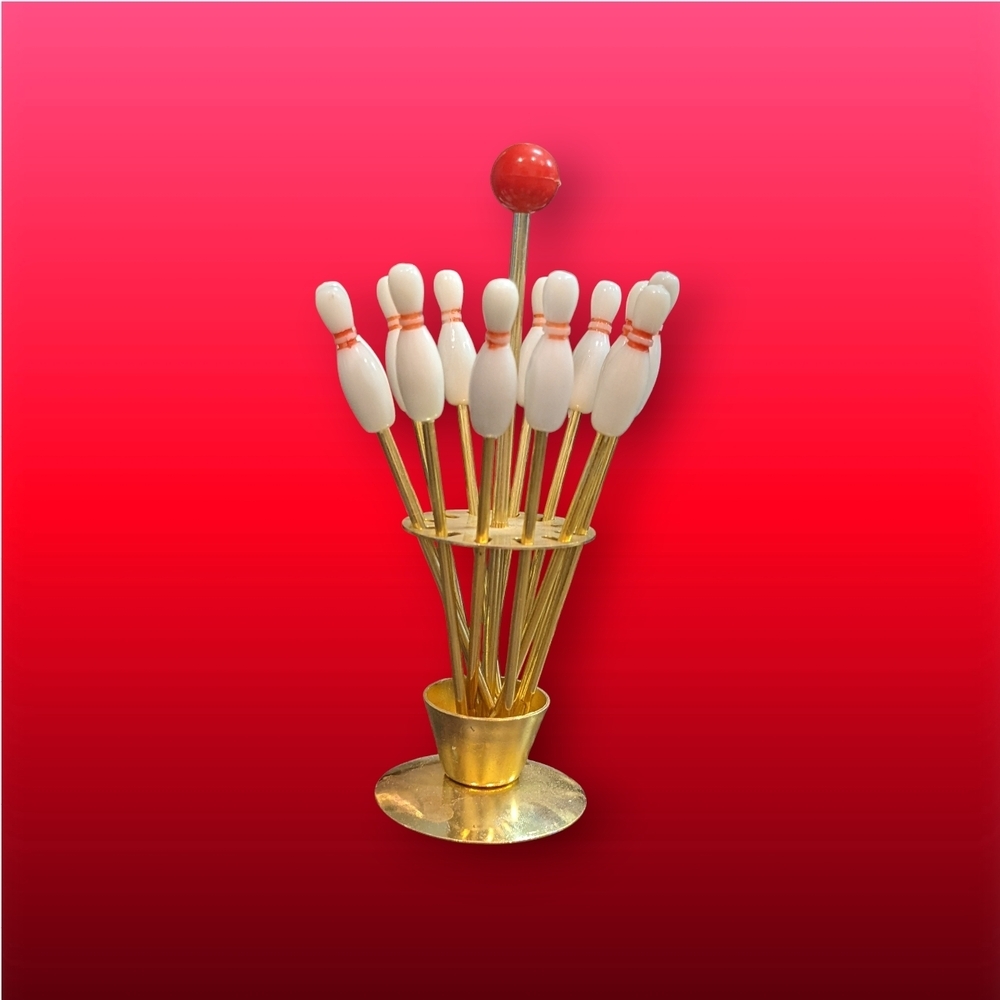 Vintage Bowling Pin Cocktail Picks